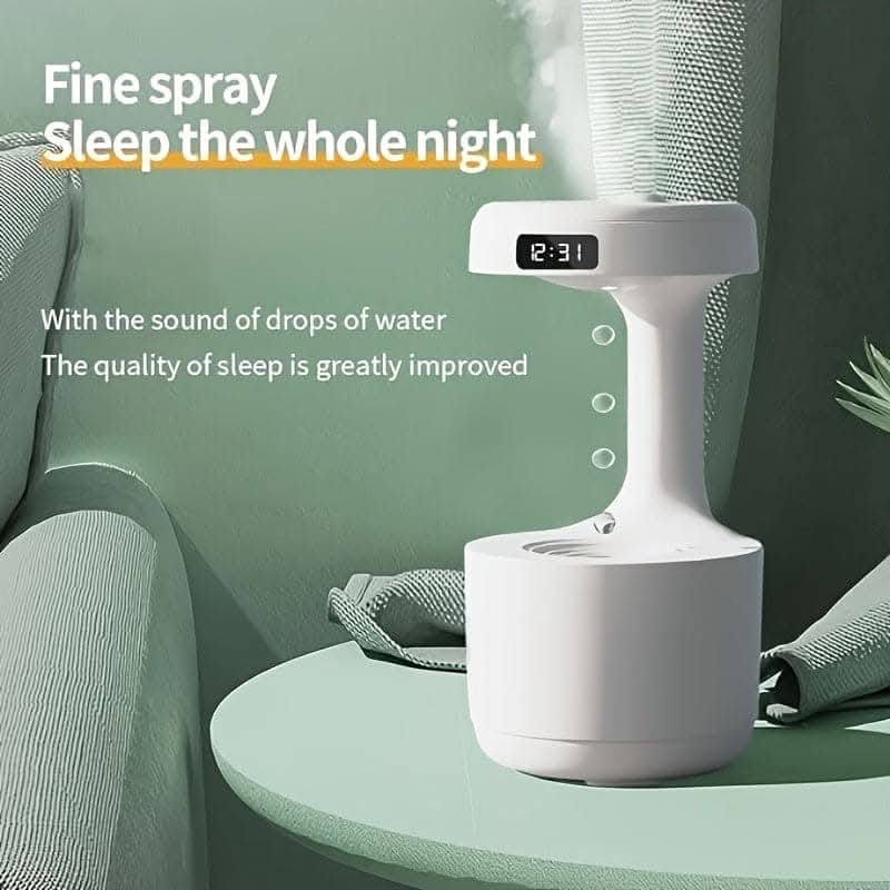 Anti-Gravity Humidifier with LED Clock Display – Ultrasonic Cool Mist Diffuser