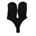 Women’s Black Backless One-Piece Lingerie – Deep V-Neck Breathable Underwear