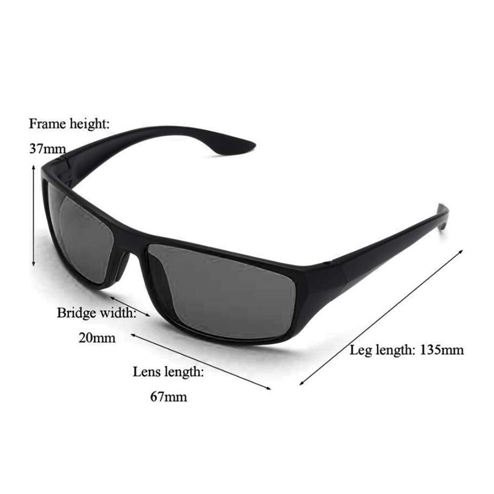 Grey Night Driving Glasses for Men – Anti-Glare Polarized Sunglasses with Full Rim Frame