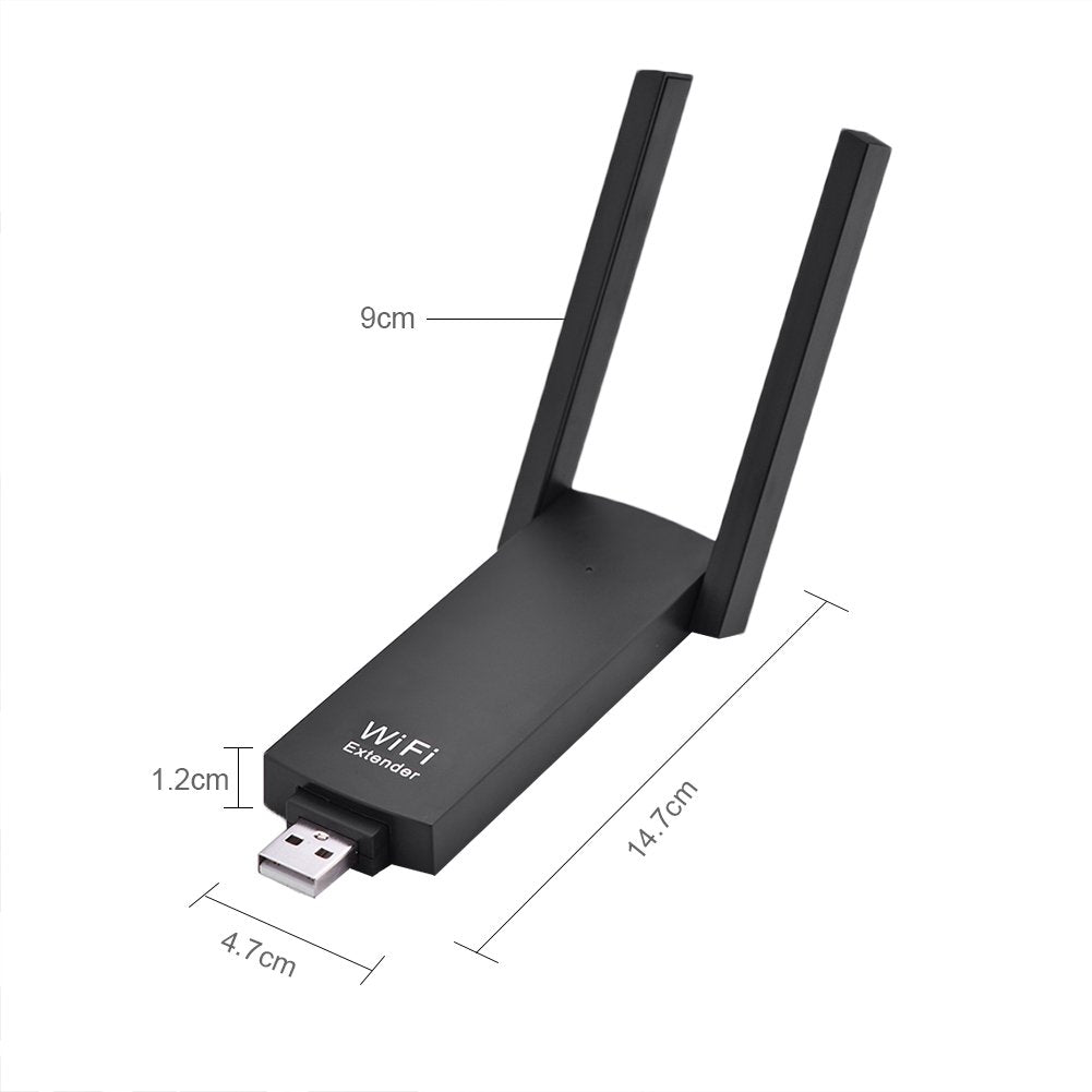 300Mbps Dual-Band WiFi Range Extender with Dual Antennas – Portable Wireless Signal Booster