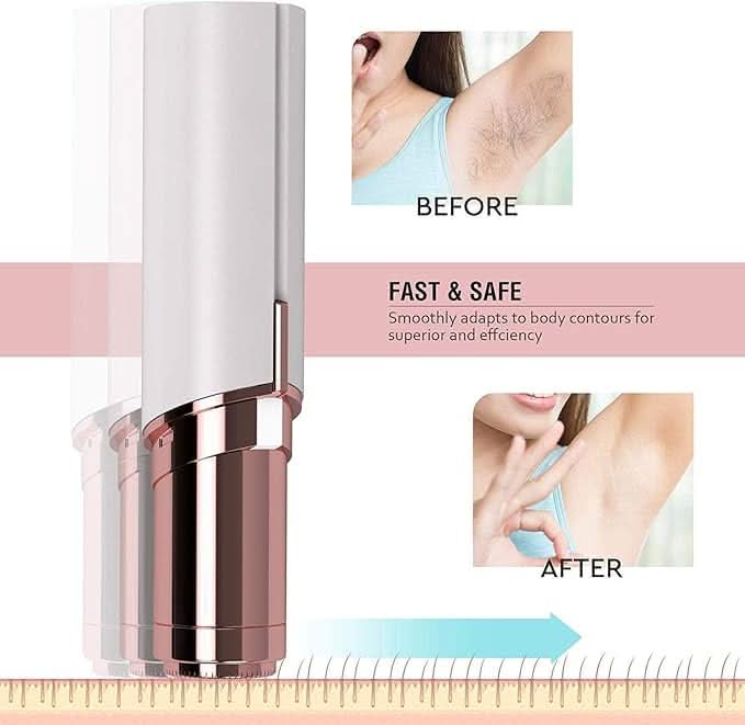 Facial Hair Remover for Women – Electric Painless, Portable, Battery-Powered (White) - Instant Delivery