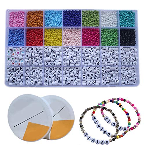 5000PCS Glass Alphabet Bead Set – Multicolor DIY Bracelet & Jewelry Making Kit