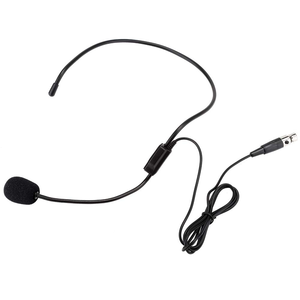 Mini XLR 3-Pin Wireless Headset Microphone – Directional Condenser Mic for Transmitterse