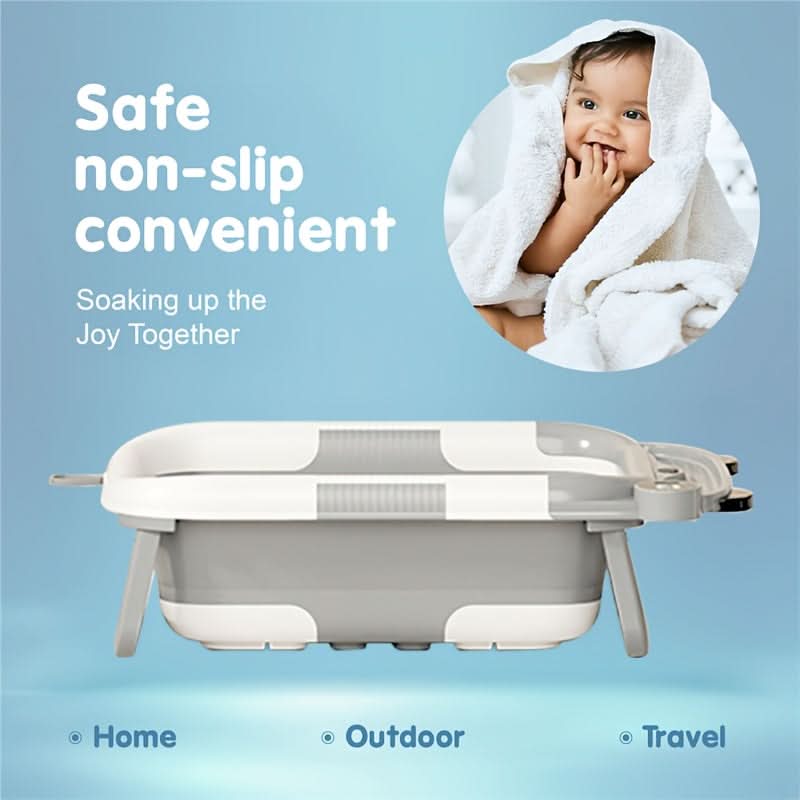 Premium Foldable Baby Bathtub Set with Temperature Gauge