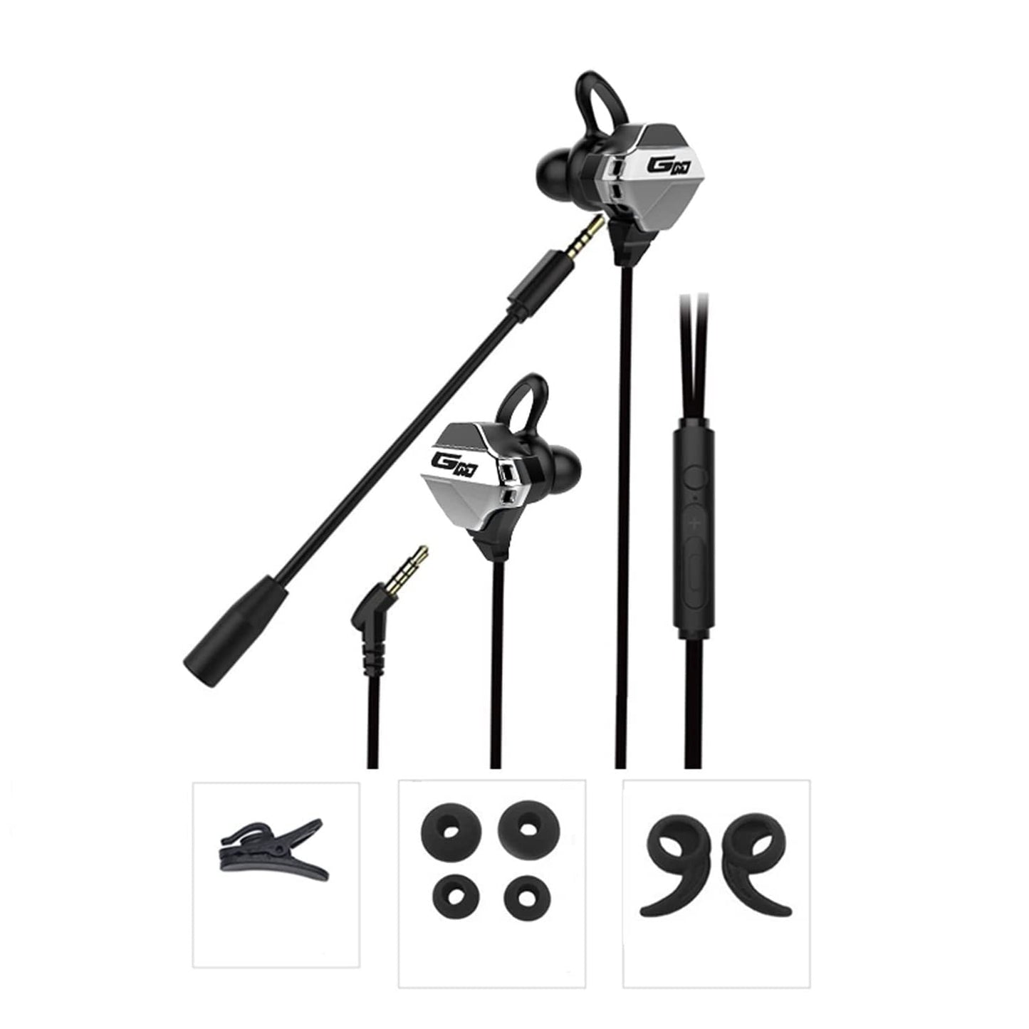 Tskf Wired Gaming Earphones with Mic, In-Ear Headphones for Mobile, PC, PS5, Xbox & Switch