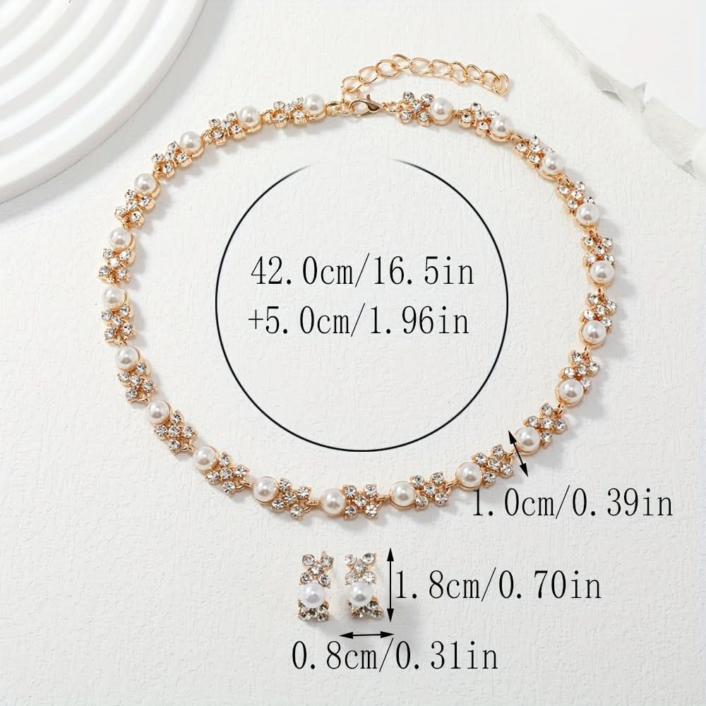 Boho Chic Jewelry Set – Flower-Shaped Earrings & Necklace Combo