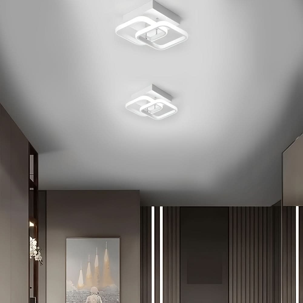 Modern Square LED Ceiling Light – Dual-Sided Tri-Color Light