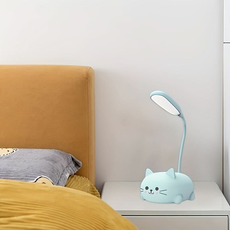 Cute Cartoon Cat LED Table Lamp – USB Rechargeable