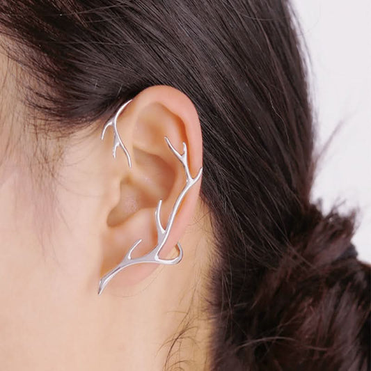 Elegant Antler Punk Alloy Ear Cuff
