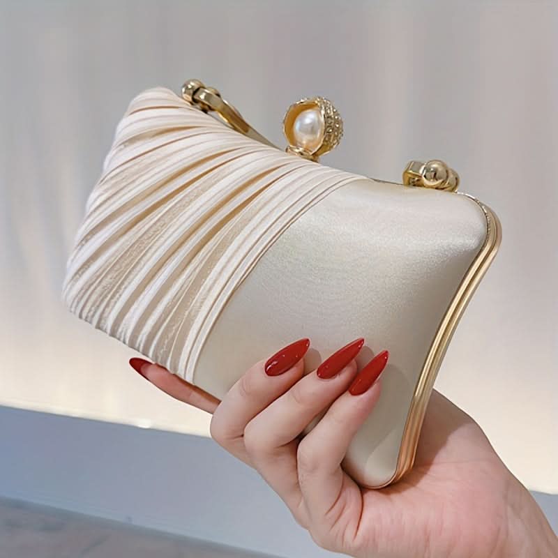 Satin Evening Clutch with Removable Strap