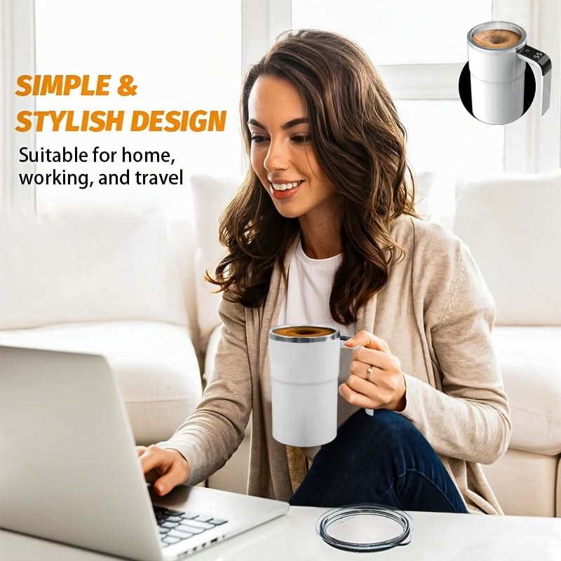Smart Tumbler 12oz - Digital Display, USB Rechargeable Stainless Steel Mug