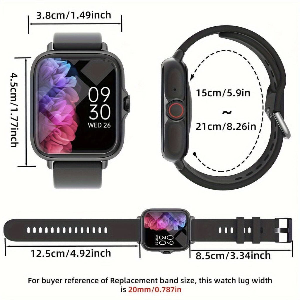 Smart Sports Watch for Men & Women – Full Touchscreen, Fitness Tracker