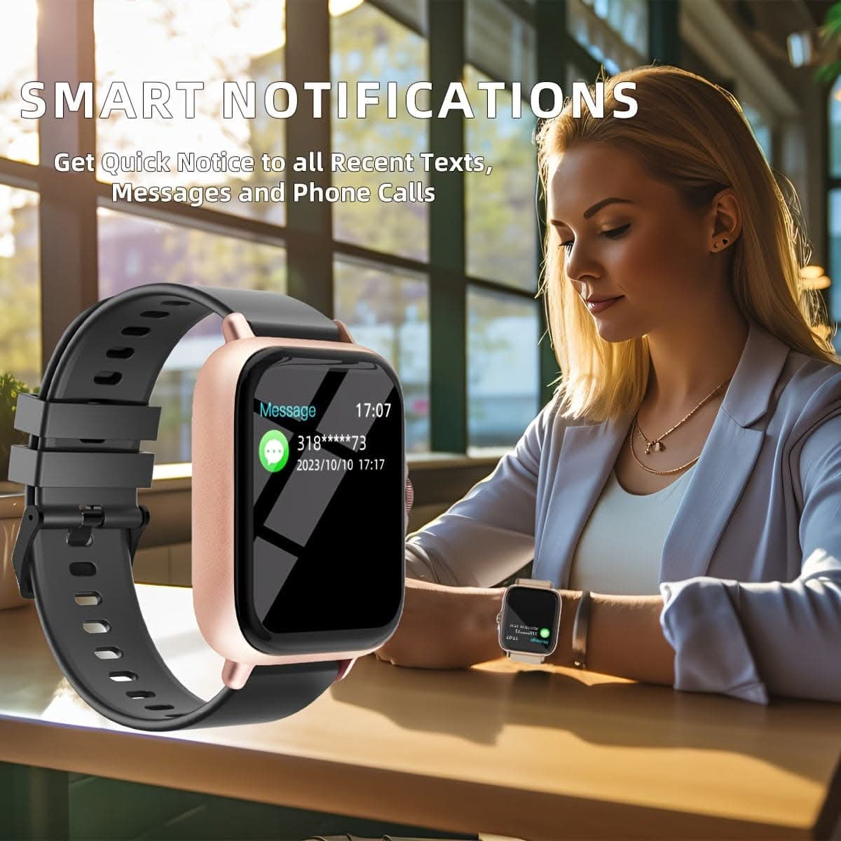 Smart Sports Watch for Men & Women – Full Touchscreen, Fitness Tracker