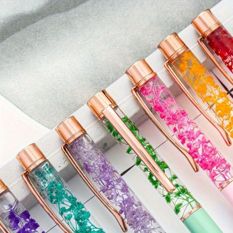 5-Pack DIY Flower Pens with Twist Cap – Medium Point