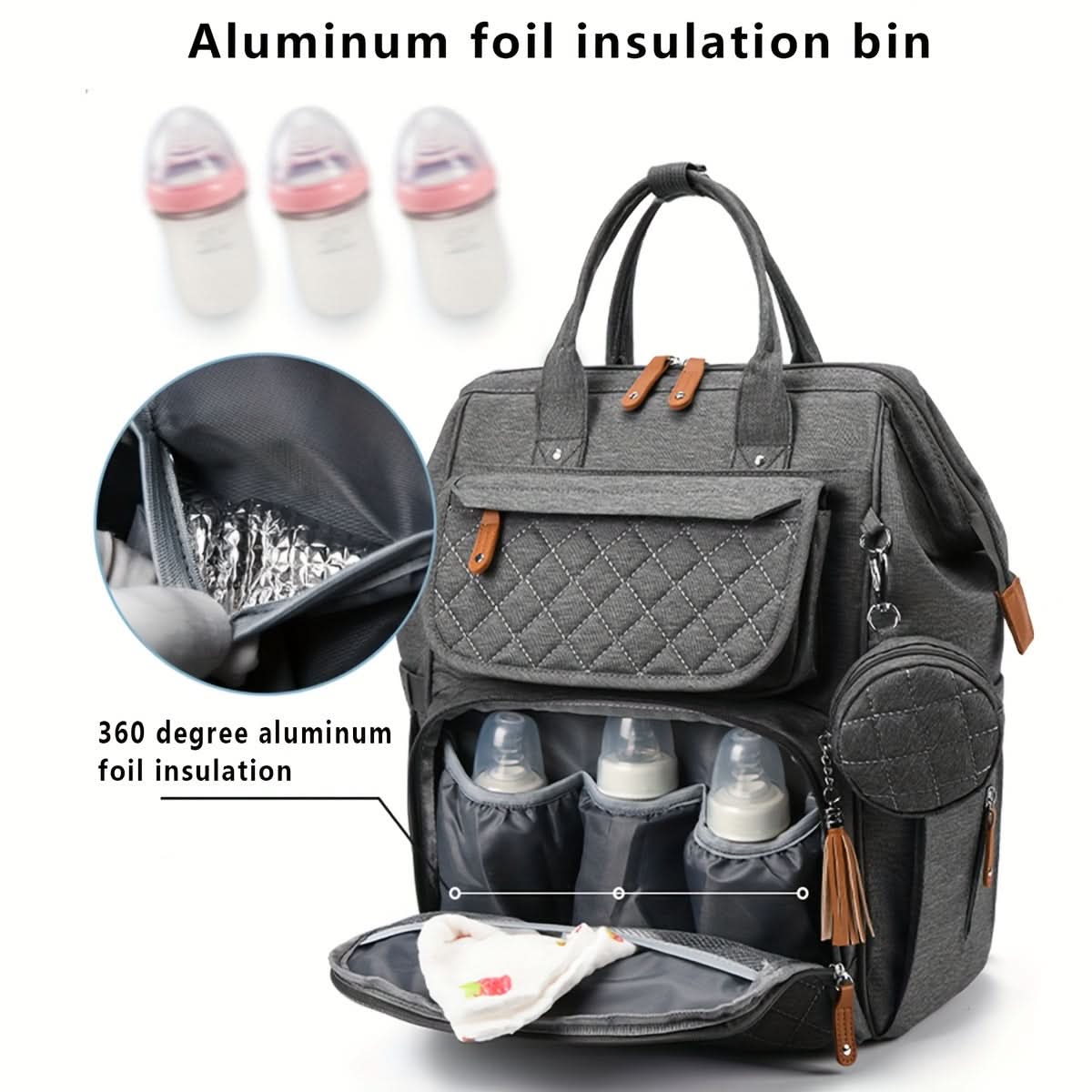 Water-Resistant Diaper Backpack for Moms