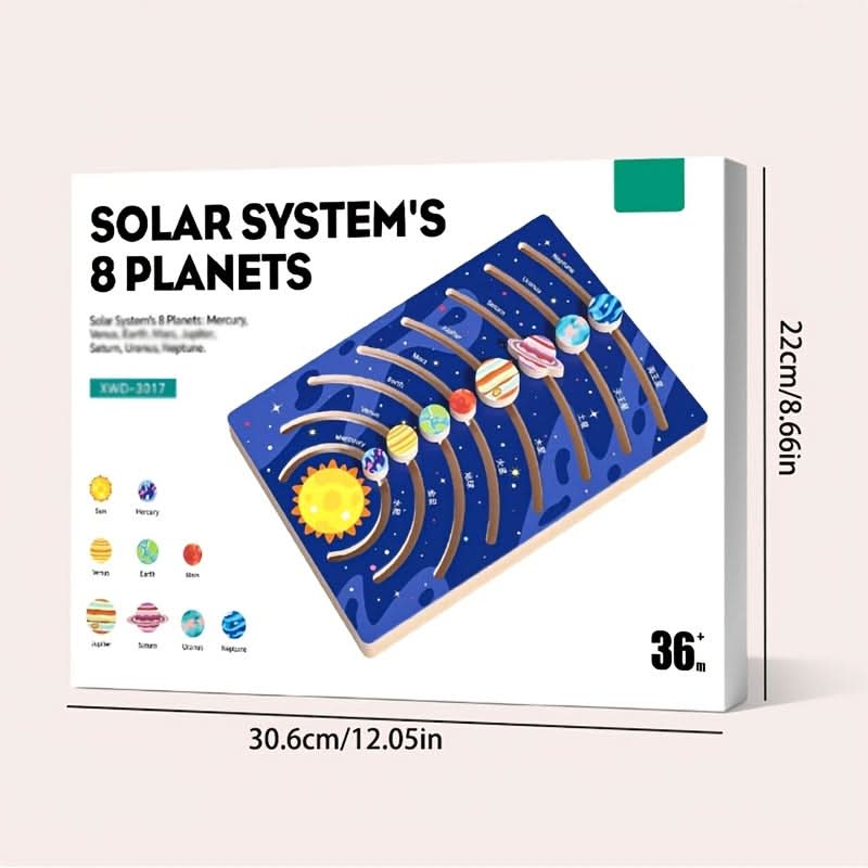 8 Planets Wooden Puzzle Set – Educational Science Toy for Kids