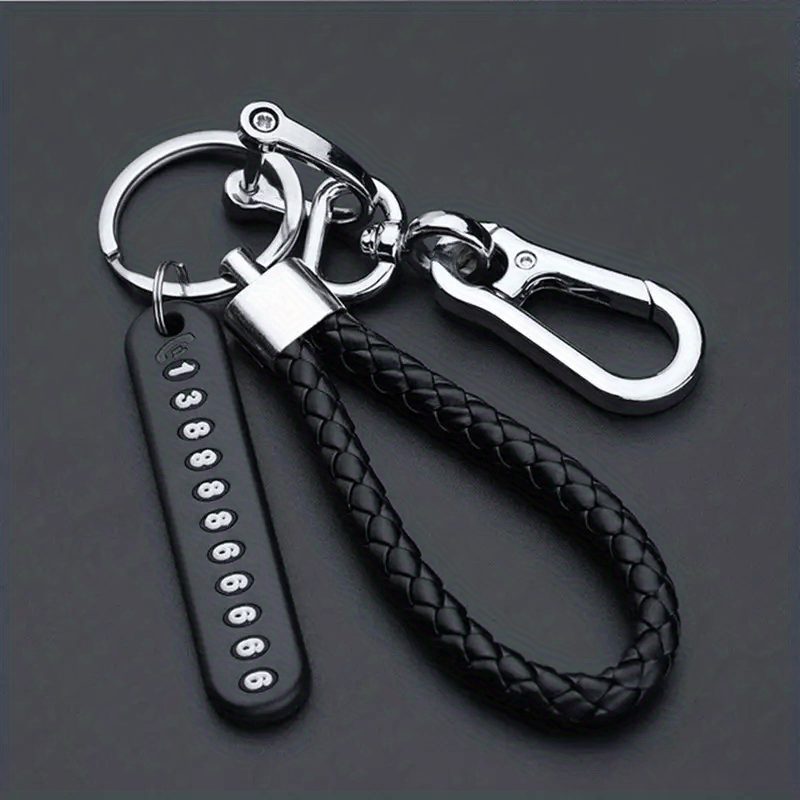Anti-Loss Car Key Chain with Phone Number