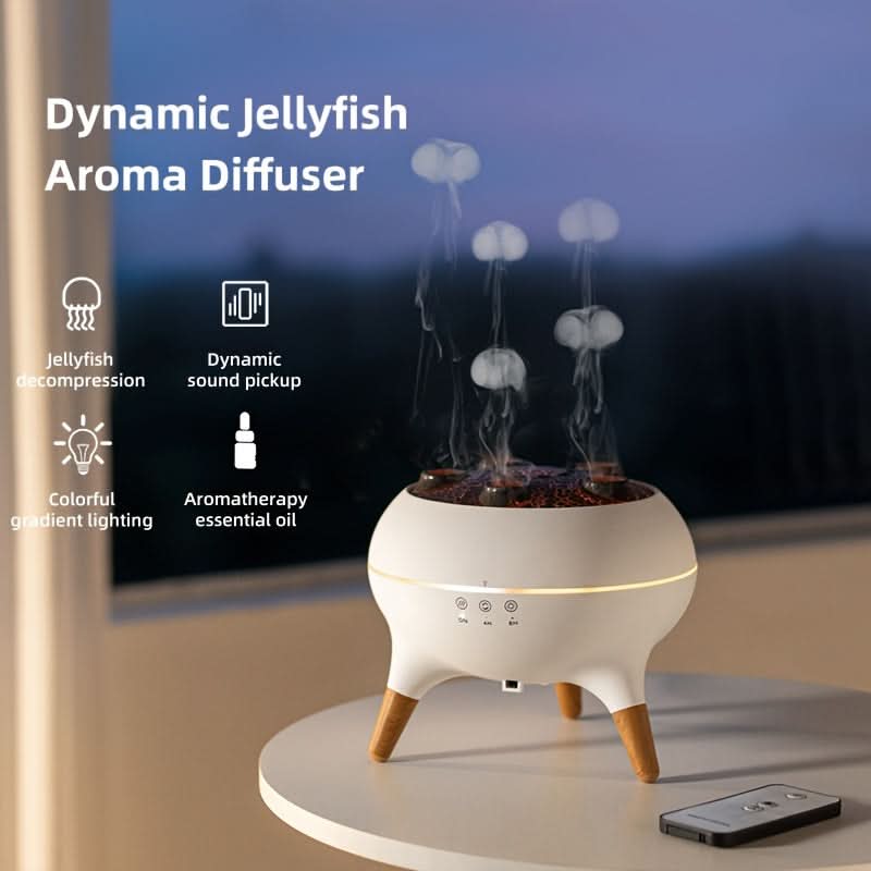 Multi-Spray Humidifier with Remote Control - Colorful Jellyfish Aromatherapy Machine