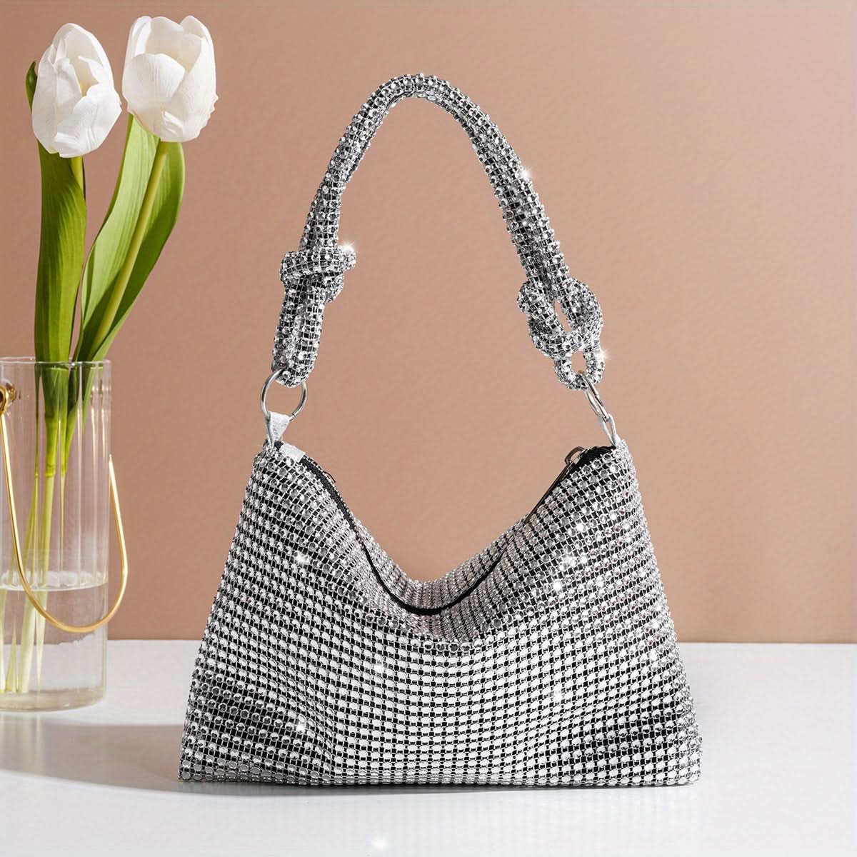 Sparkling Rhinestone Wedding & Prom Clutch Bag