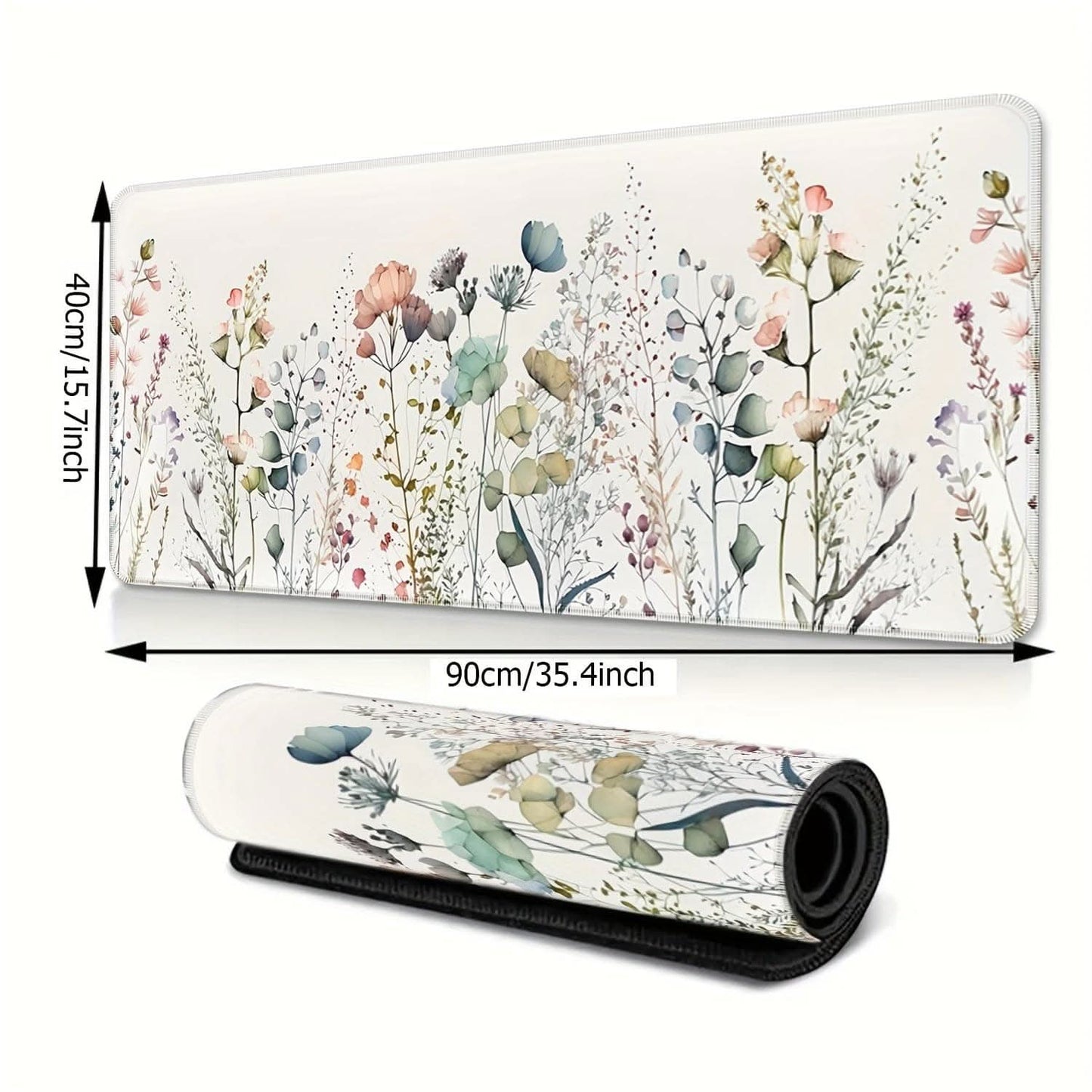 Floral Large Mouse Pad - Extended Desk Mat