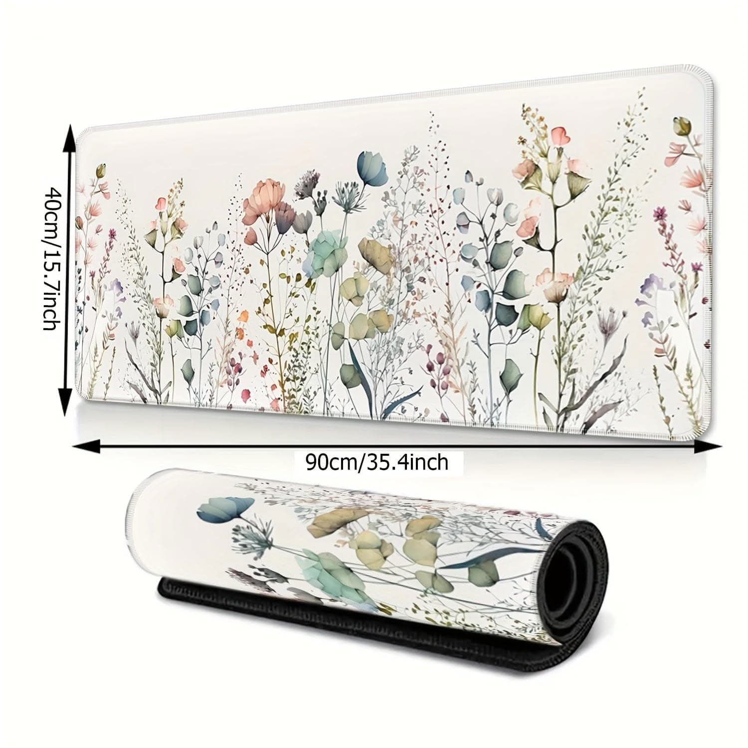 Floral Large Mouse Pad - Extended Desk Mat