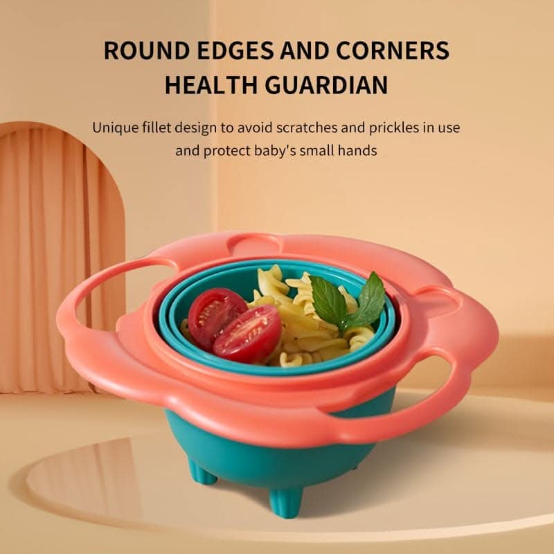 360-degree Rotating Gyroscope Bowl, Lion Bowl, Balance Bowl, Non-slip Eating Bowl