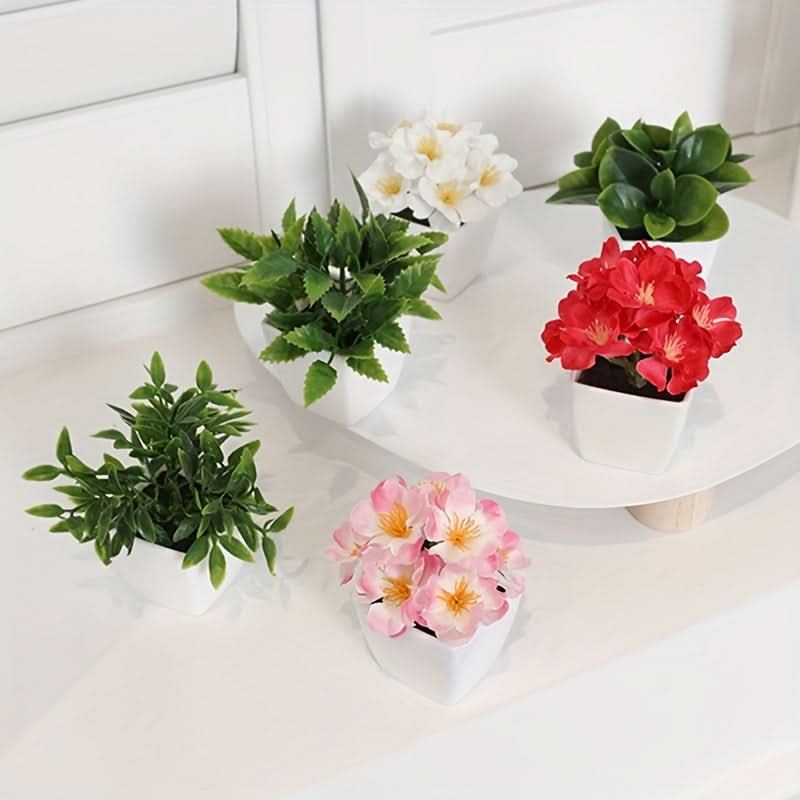 6pcs Vibrant Artificial Flower Set – Realistic Decor for Home & Office