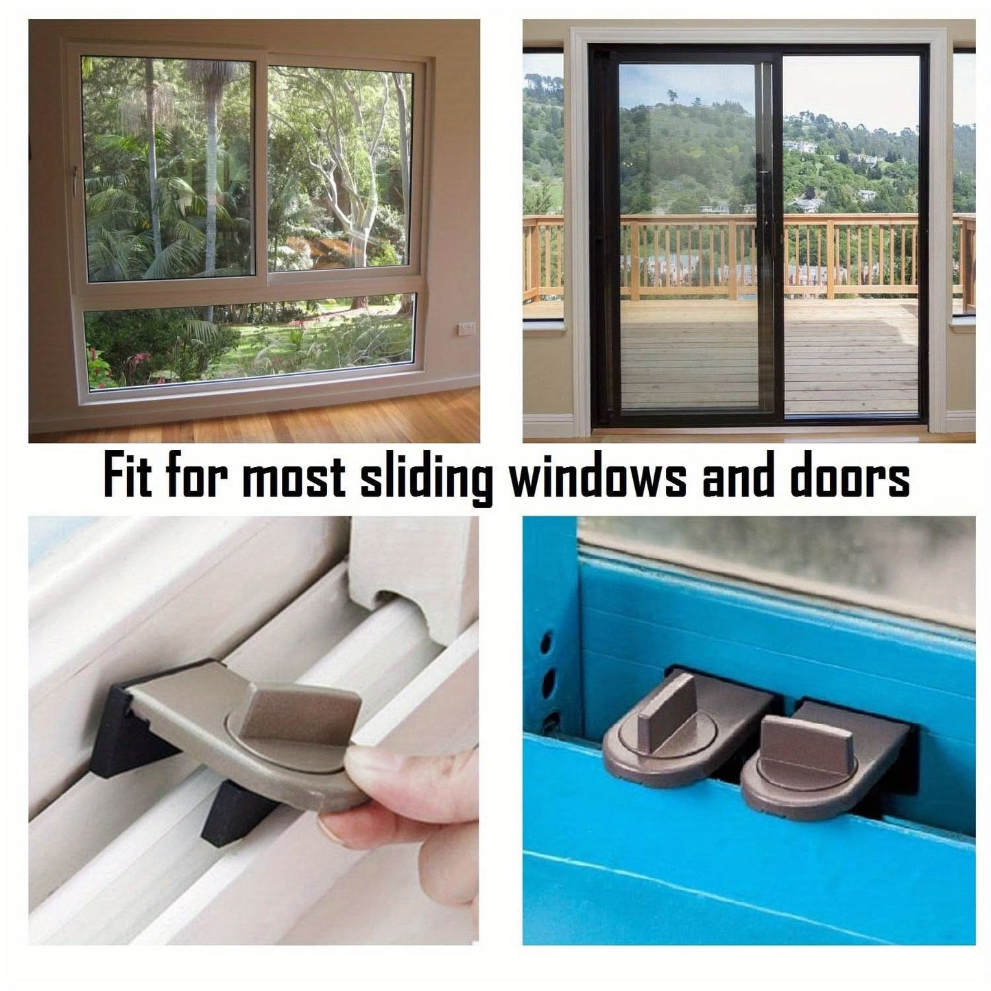 Portable Door Lock Home Security – Heavy-Duty Sliding Lock
