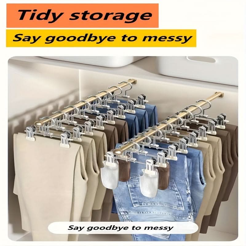8-Pack Stainless Steel Pants Hangers