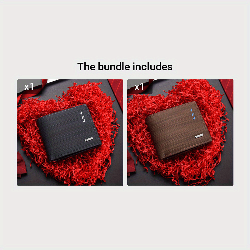 Stylish Black PU Leather Wallet with Money Clip and Zip Coin Purse