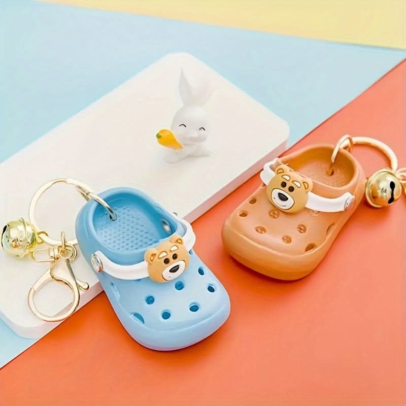 Grefay PVC Cartoon Bear Shoe Keychain Charm
