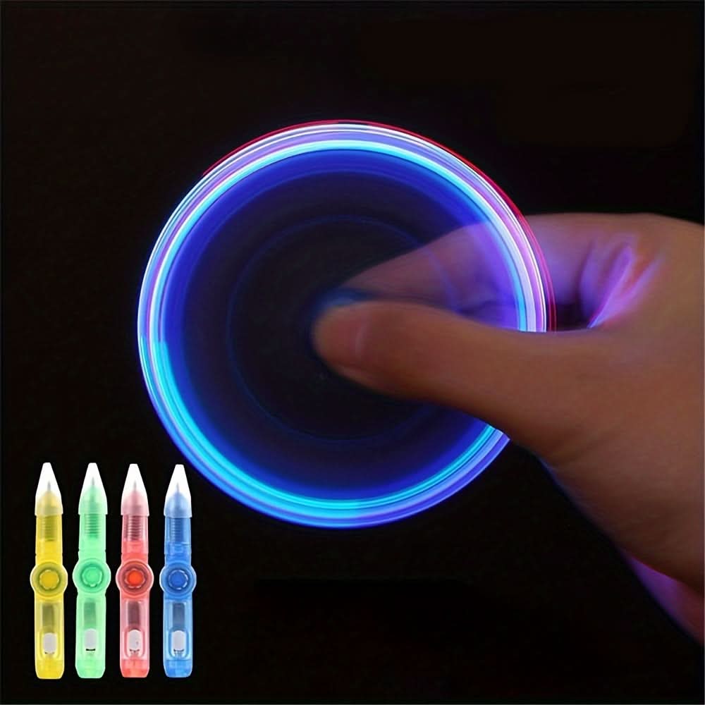 2-Pack LED Fidget Spinner Pens – Glow-in-the-Dark