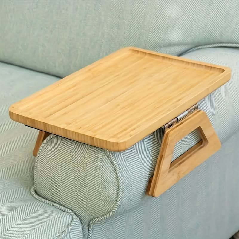 Clip-On Couch Arm Tray – Portable Sofa Side Table for Drinks, Snacks & Remote
