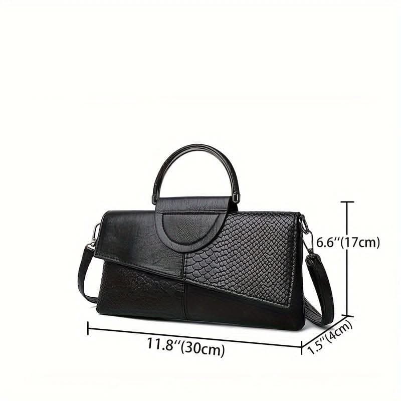 Retro Crocodile Pattern Handbag - Women's Elegant Clutch Purse