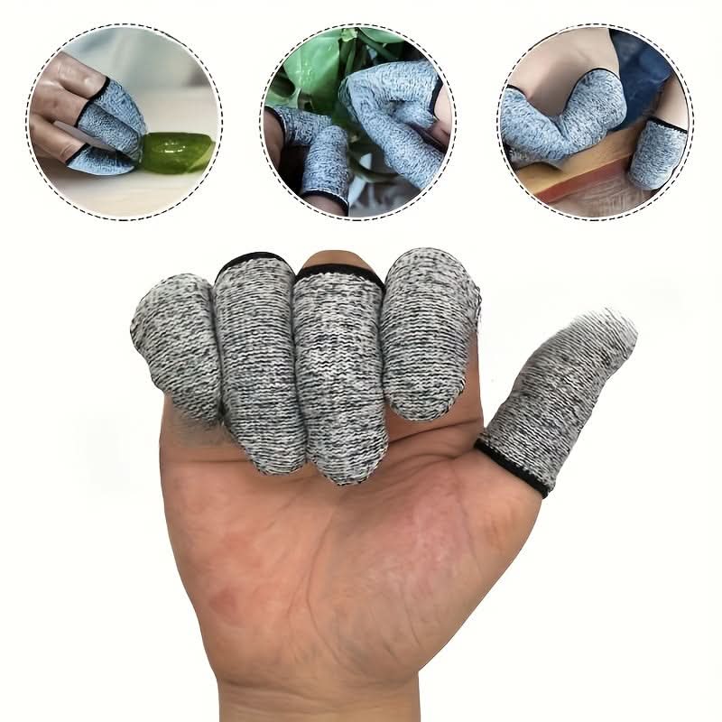 10pcs Cut-Resistant Finger Guards – Non-Slip, Reusable Protectors