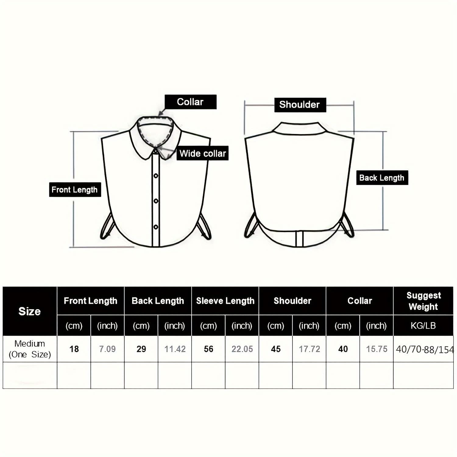 Detachable Faux Collar Shawl for Women