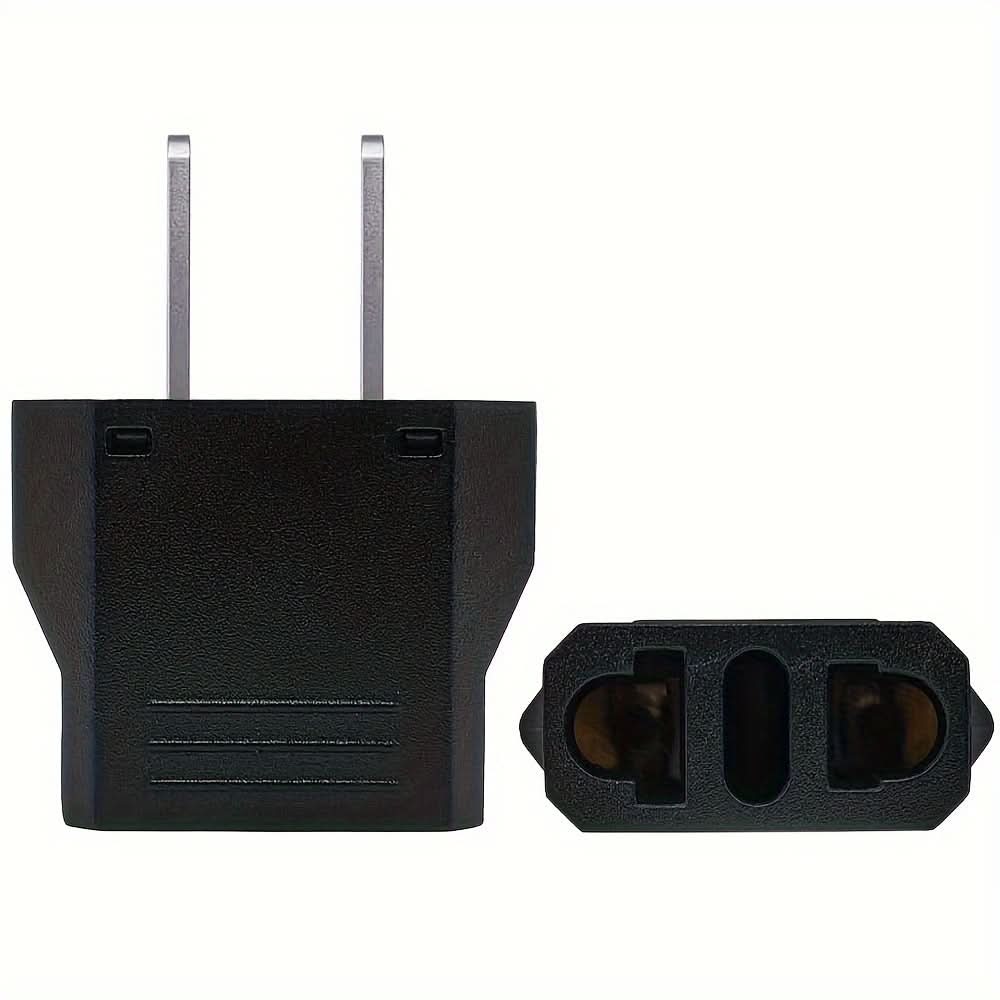 2PCS EU to US Plug Adapters for Travel