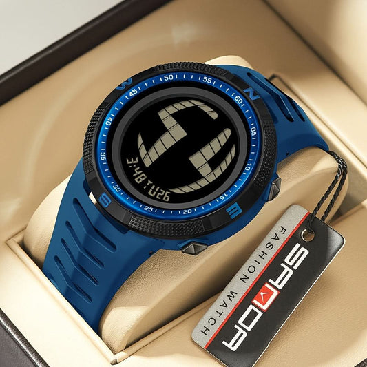 Men’s Digital Sports Watch – 5ATM Water-Resistant, Multifunctional Luminous Display