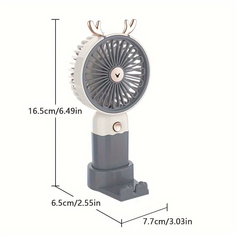 Cute Portable Handheld Mini Fan – Battery-Operated