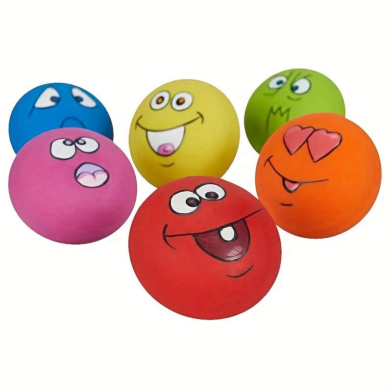 6-Pack Interactive Squeaky Dog Ball Toys