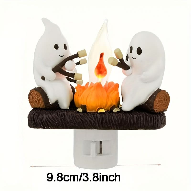 Ghost Campfire Flickering Night Light - 3D LED Faux Campfire