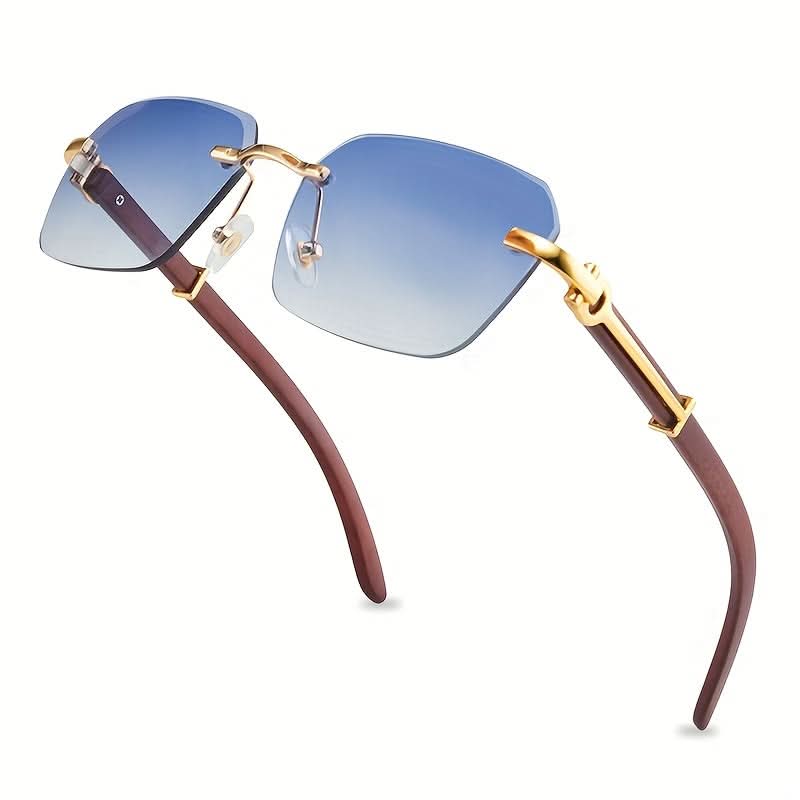 Chic Men's Frameless Square Glasses – Lightweight PC Lens