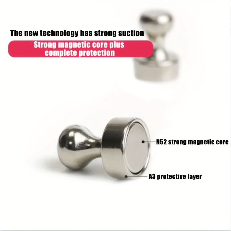 10-Pack I-Shaped Magnetic Pushpins for Documents