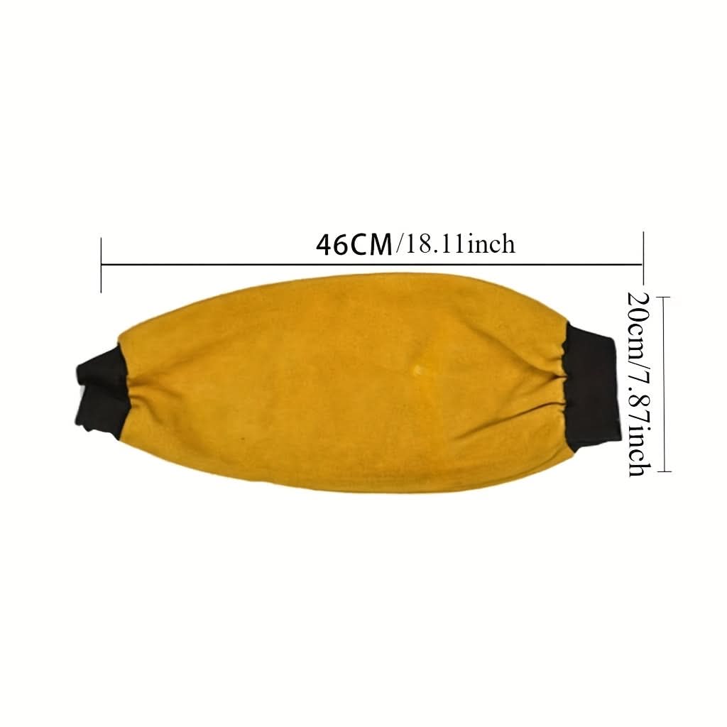 Flame-Resistant Leather Arm Sleeves – Fireproof Safety Gear