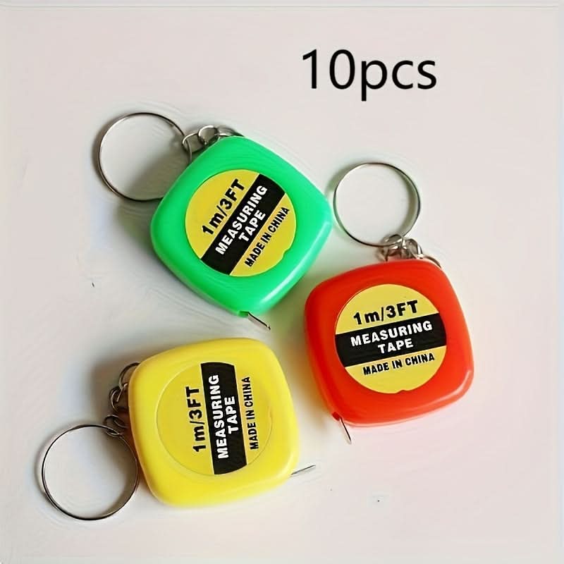 10-pieces Stainless Steel Mini Tape Measures