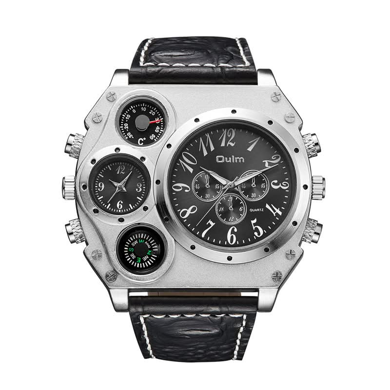 Men's Dual Time Zone Military Watch