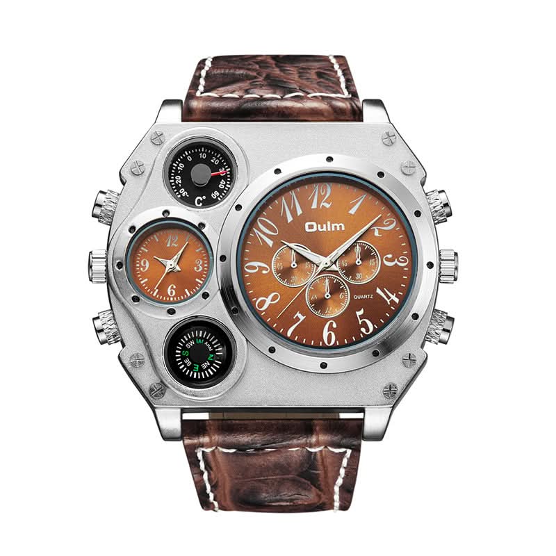Men's Dual Time Zone Military Watch
