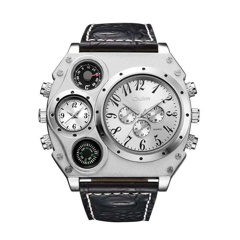Men's Dual Time Zone Military Watch