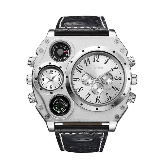 Men's Dual Time Zone Military Watch