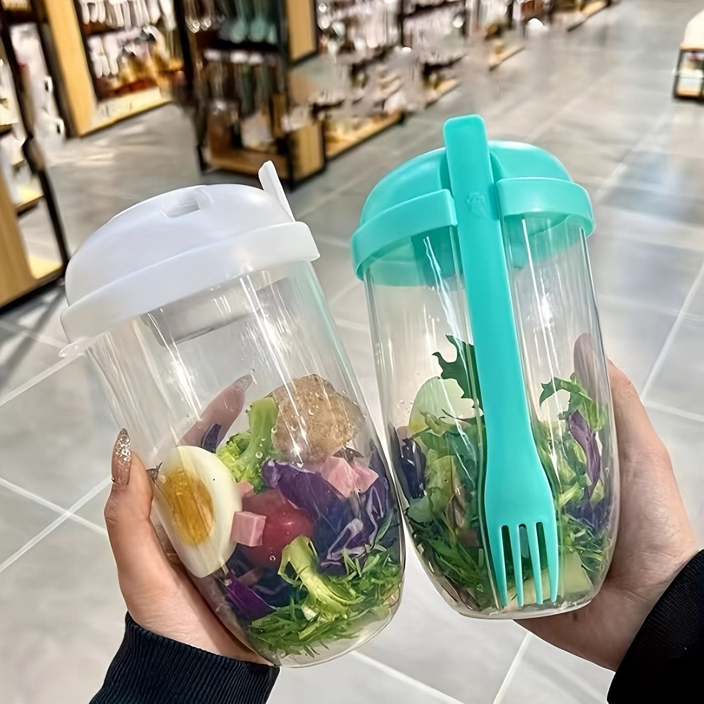 1000ml Salad Shaker Cup with Lid